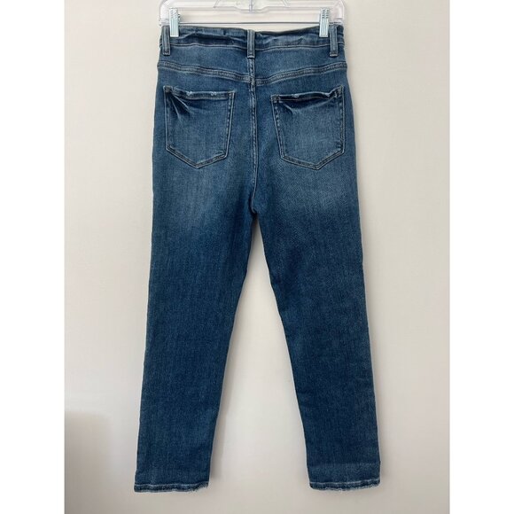 Vervet Special Affair Shirley High Rise Slim Ankle Straight Jeans in Dark Blue - Picture 5 of 13